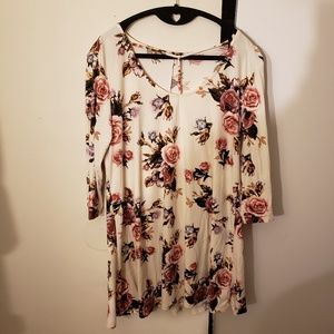 Rue21 White Floral Tunic Dress